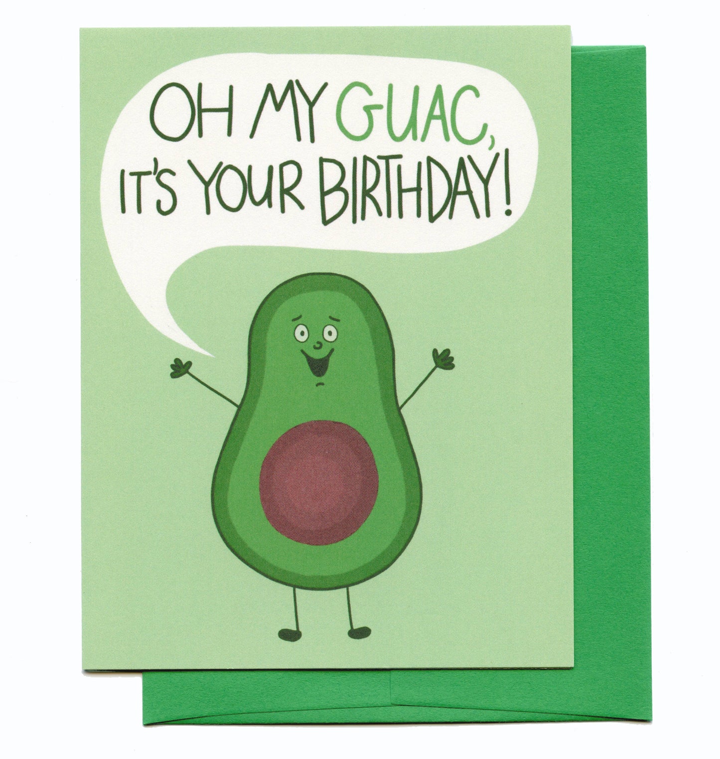 Oh My Guac Avocado Birthday Card