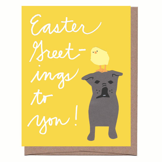 Zuzu with Chick Easter Greeting Card