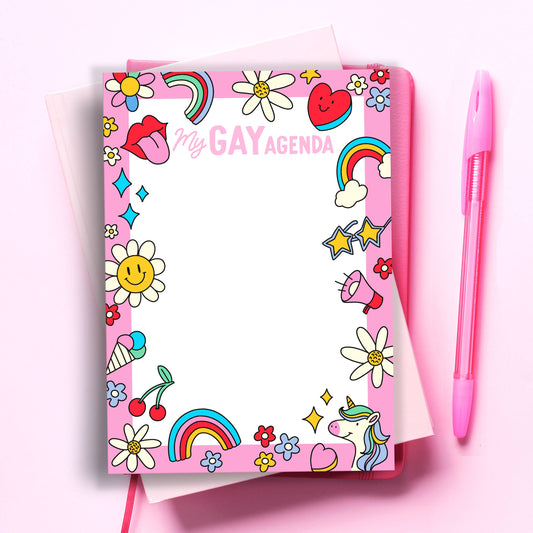 My Gay Agenda Funny Notepad - To Do List LGBTQ Gifts