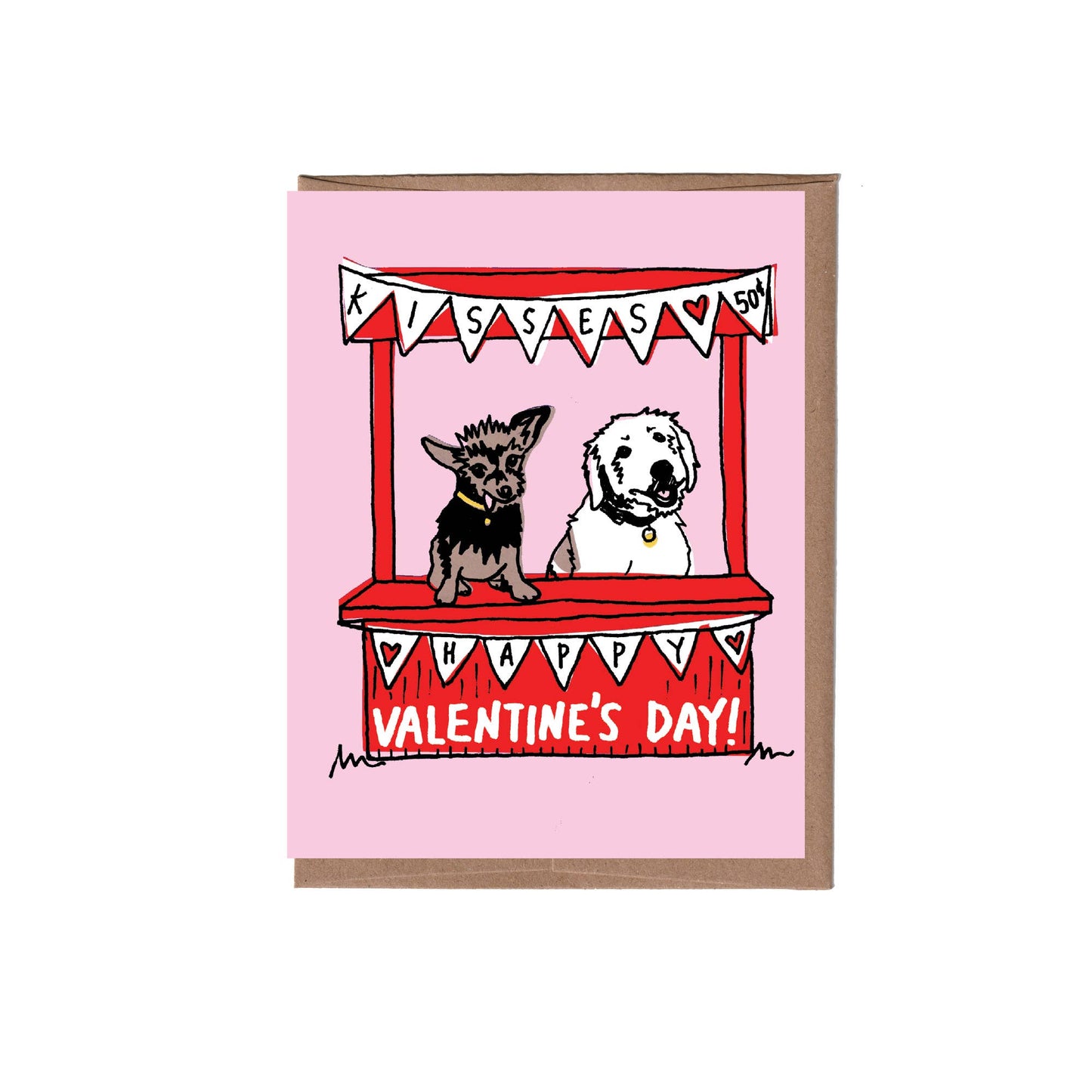 Kissing Booth Valentine Greeting Card