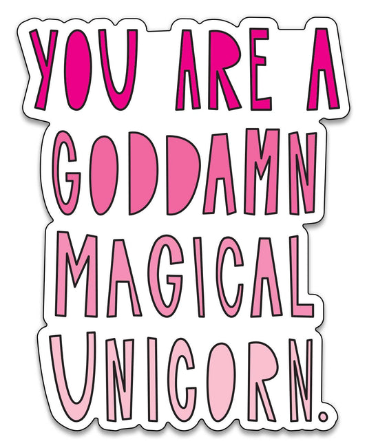 Goddamn Magical Unicorn - 3" vinyl sticker