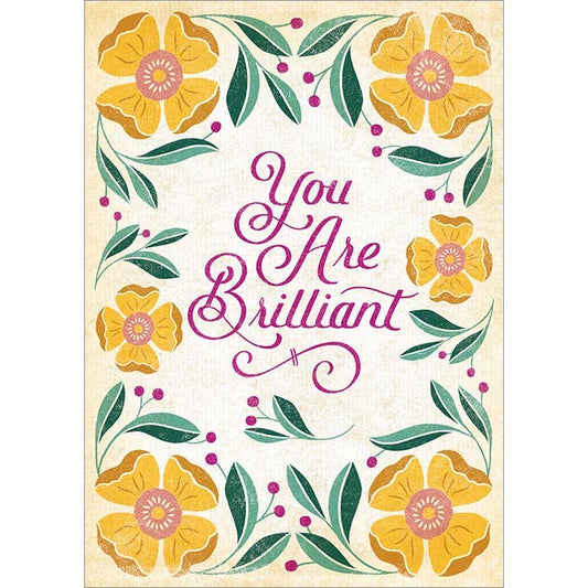 You Are Brilliant Greeting Card (6 Pack)