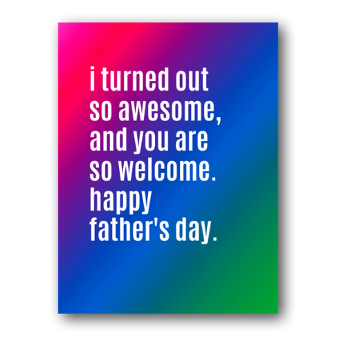 You're So Welcome Father's Day Card