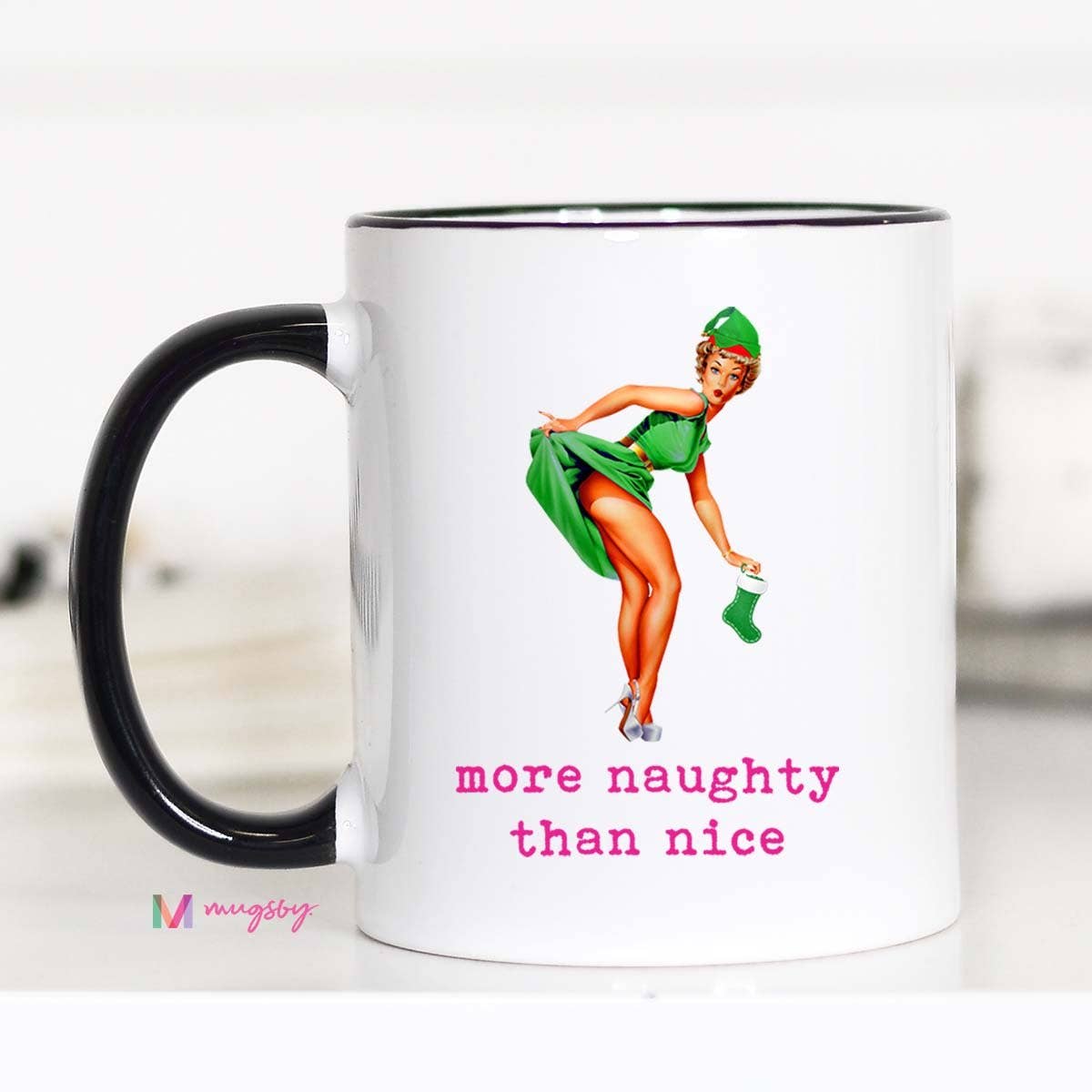 More Naughty than Nice Christmas Mug