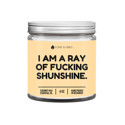 I Am A Ray Of Fucking Sunshine Candle
