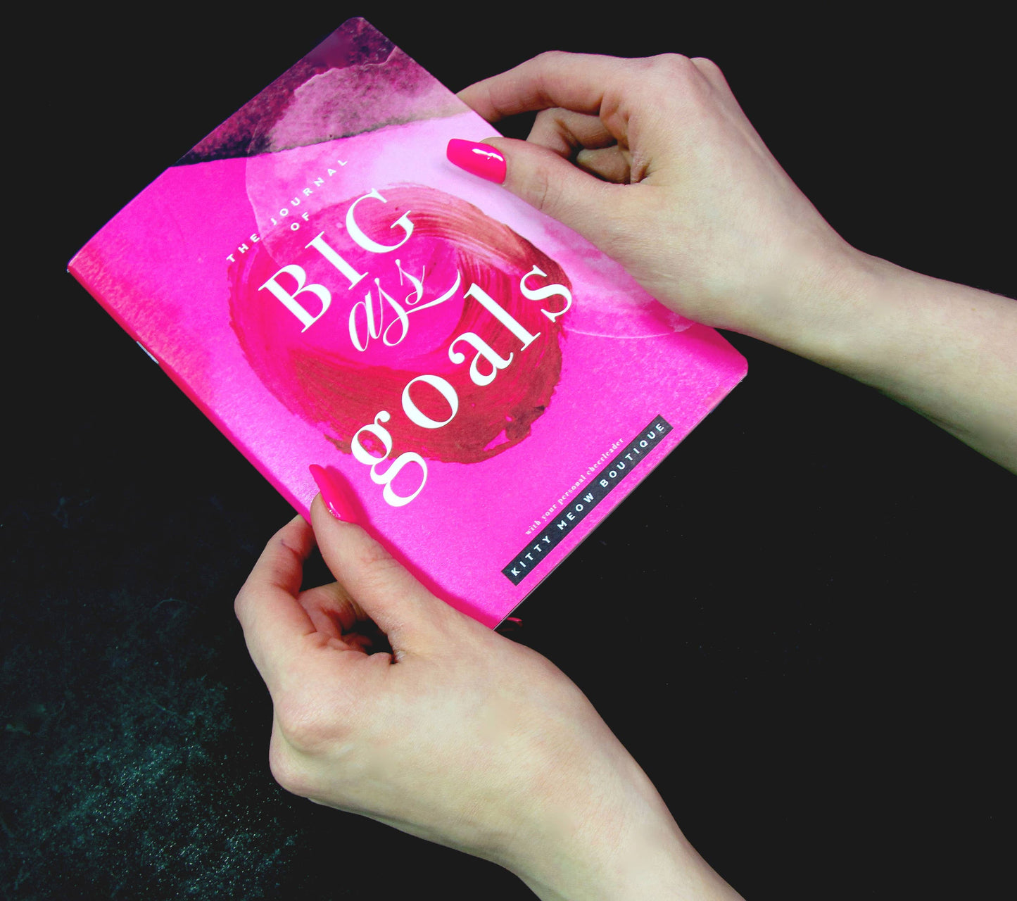 Big Ass Goals Hot Pink Inspirational Notebook