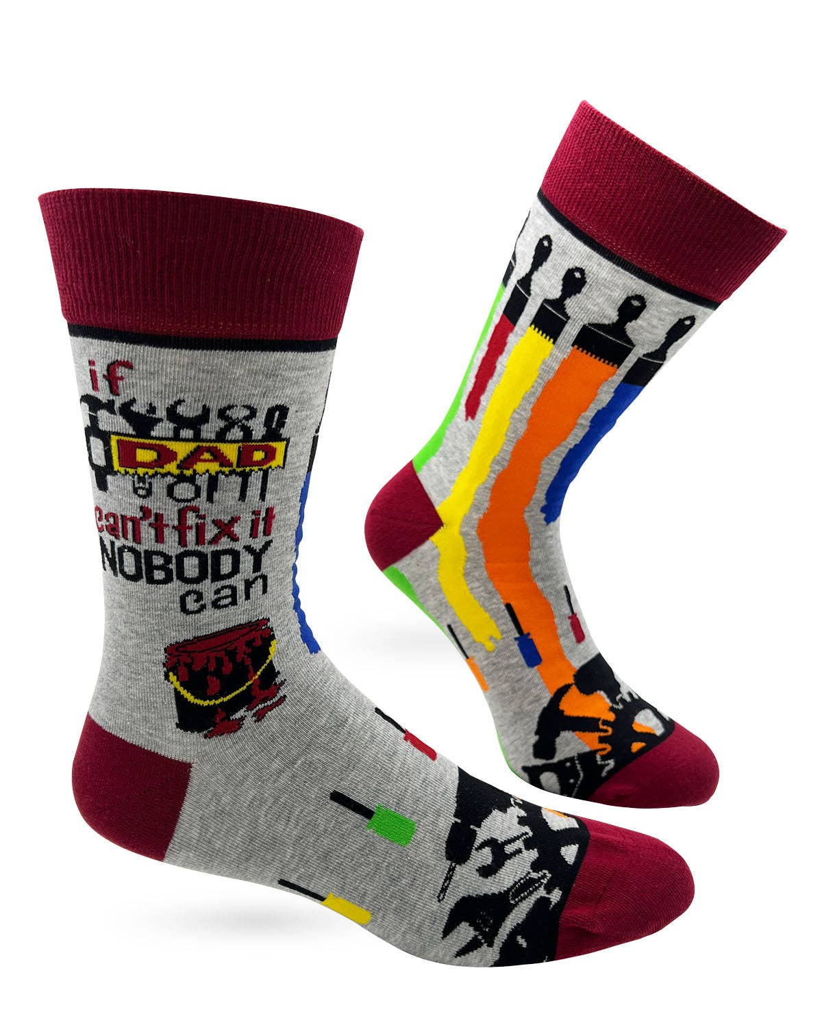 If Dad Can't Fix it Nobody Can Men's Novelty Crew Socks