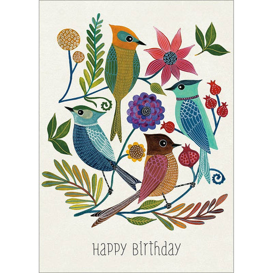 Birthday Birds Greeting Card (6 Pack)