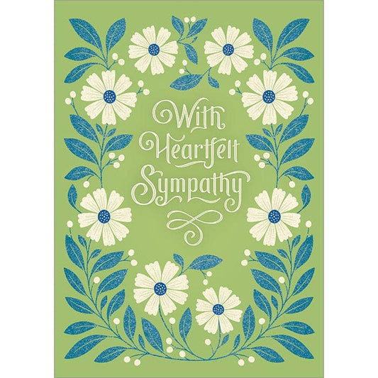 With Heartfelt Sympathy Greeting Card (6 Pack)