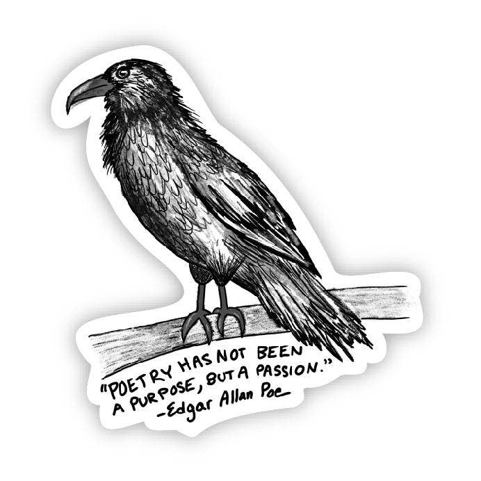 Egdar Allan Poe Poetry Sticker