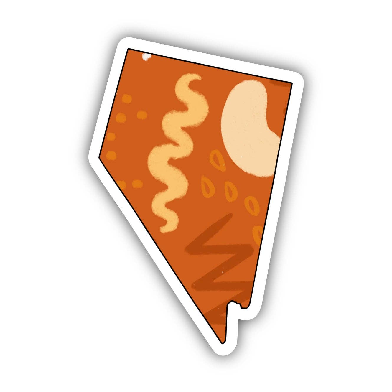 Nevada Orange Abstract Sticker