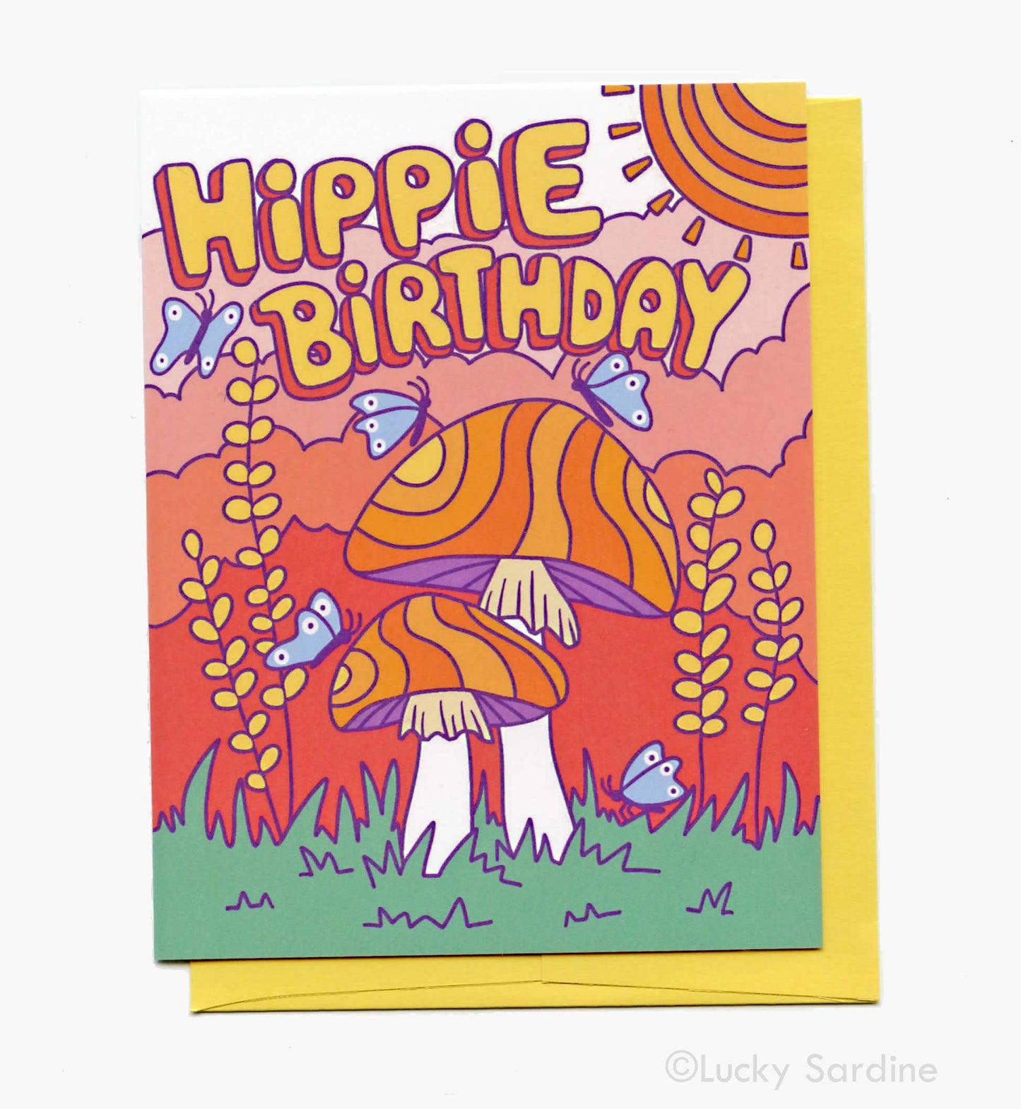 Groovy Mushroom Birthday Card