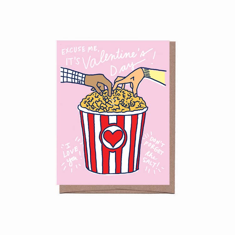 Scratch & Sniff Popcorn Valentine Greeting Card