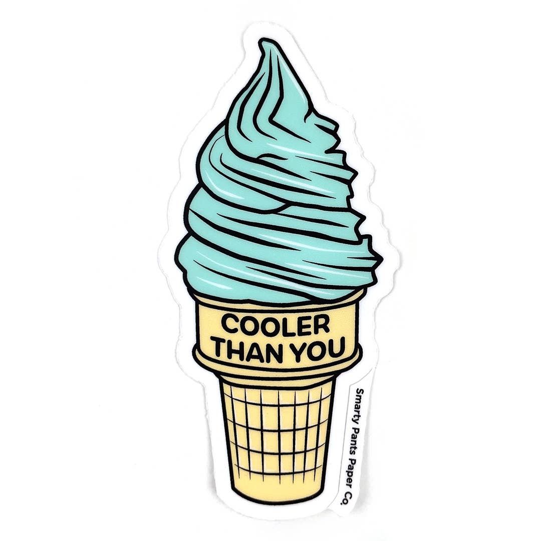 Cooler Than You Ice Cream Sticker