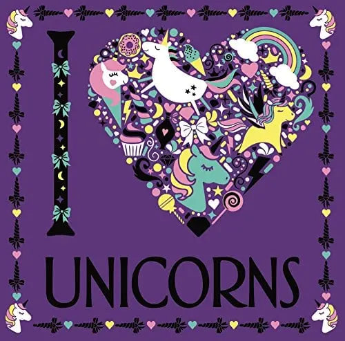 I Heart Unicorns Coloring Book