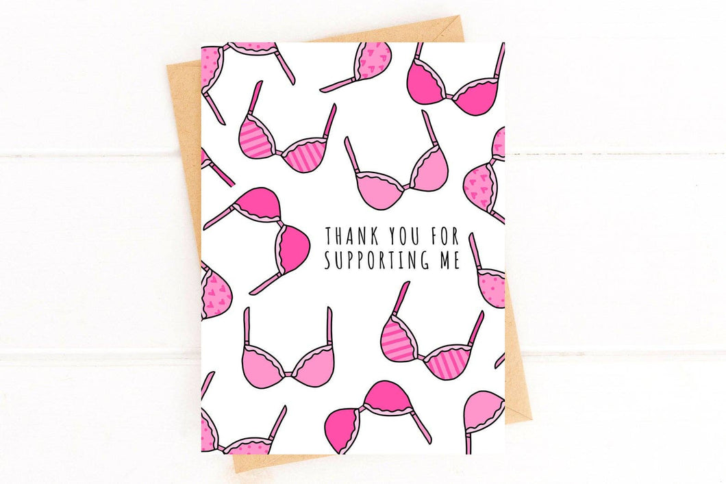 Bra Breast Cancer Support Card