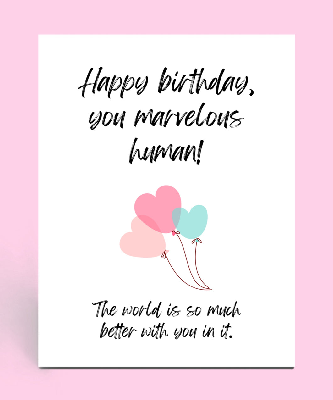 Marvelous Human Birthday Card