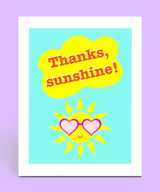 Thanks, Sunshine
