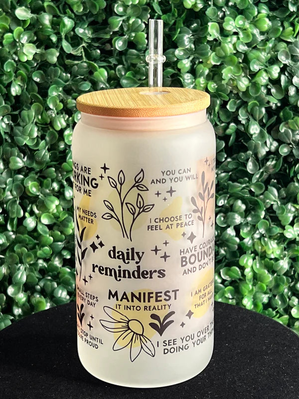Glass Tumbler - Daily Affirmations