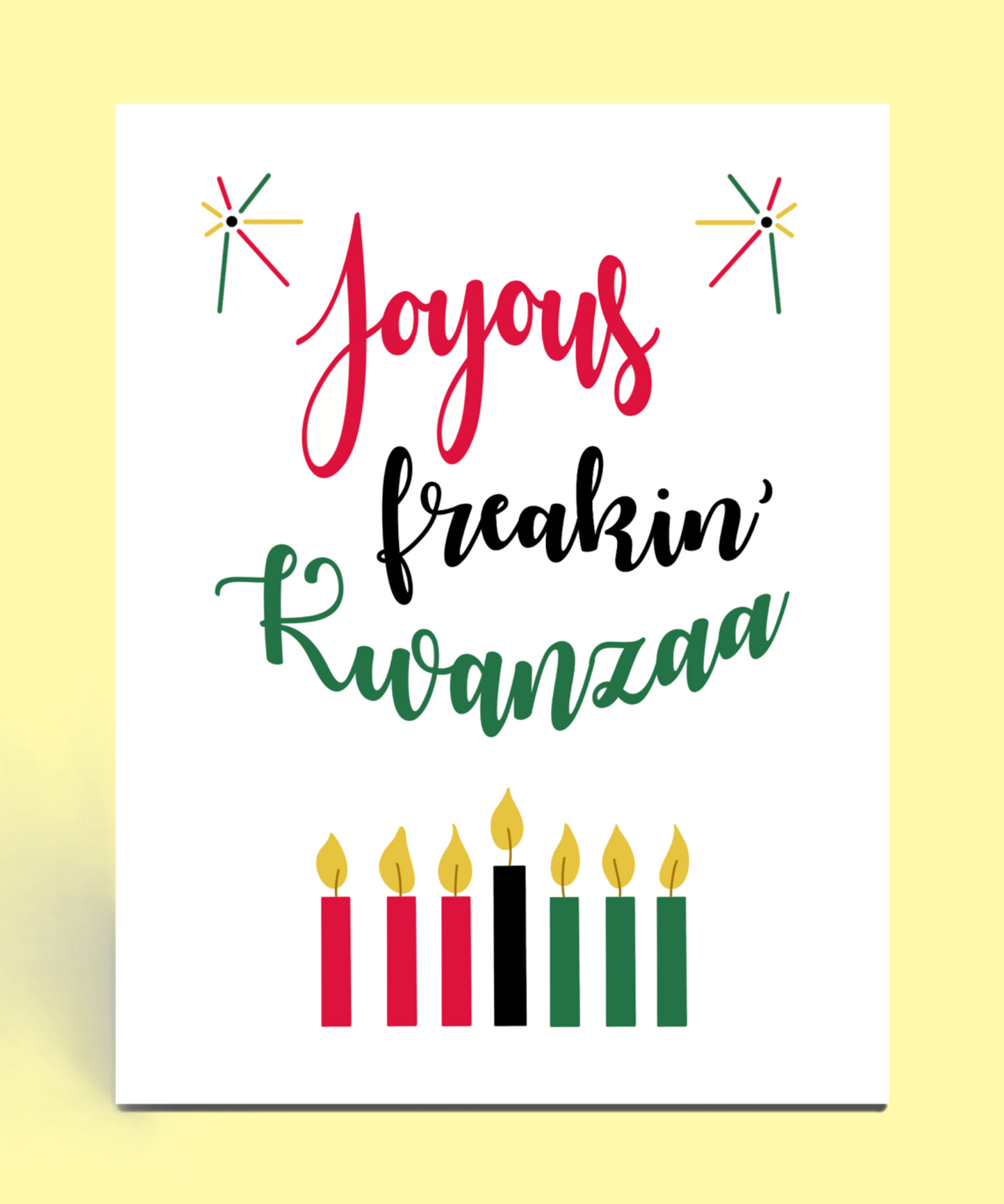 Happy Freakin' Kwanzaa Card