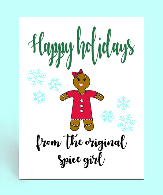 Original Spice Girl Christmas Card