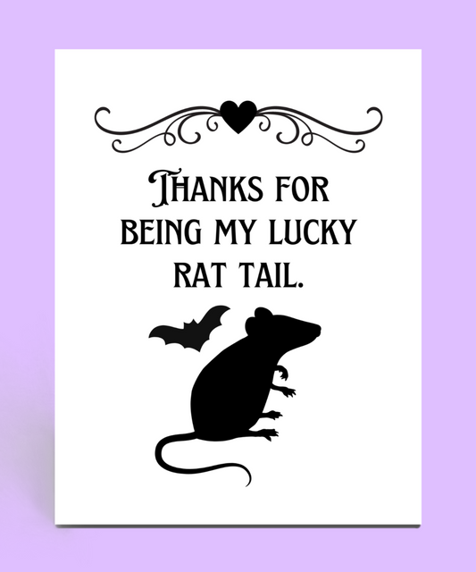 Lucky Rat Tail Card