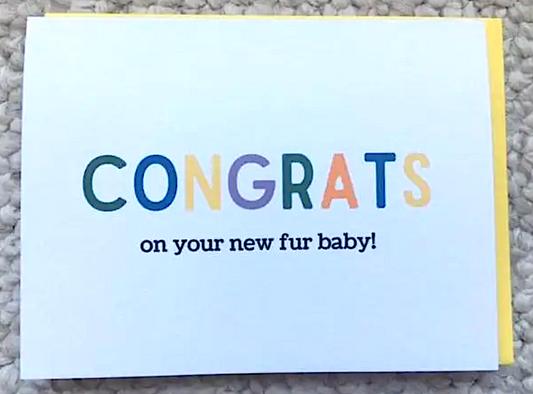 Congrats On Your New Fur Baby Card