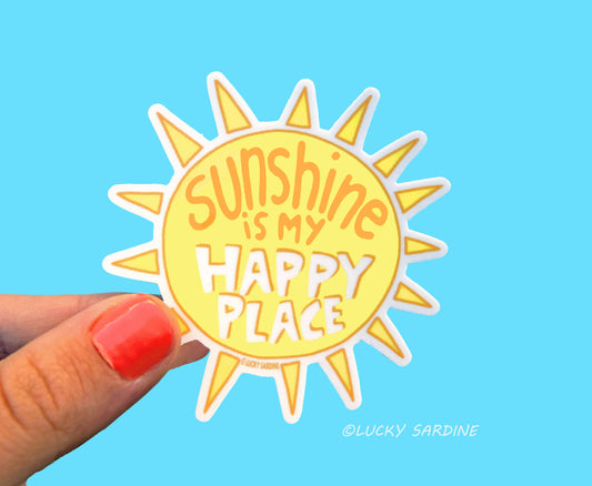 Sunshine Is My Happy Place Vinyl Sticker