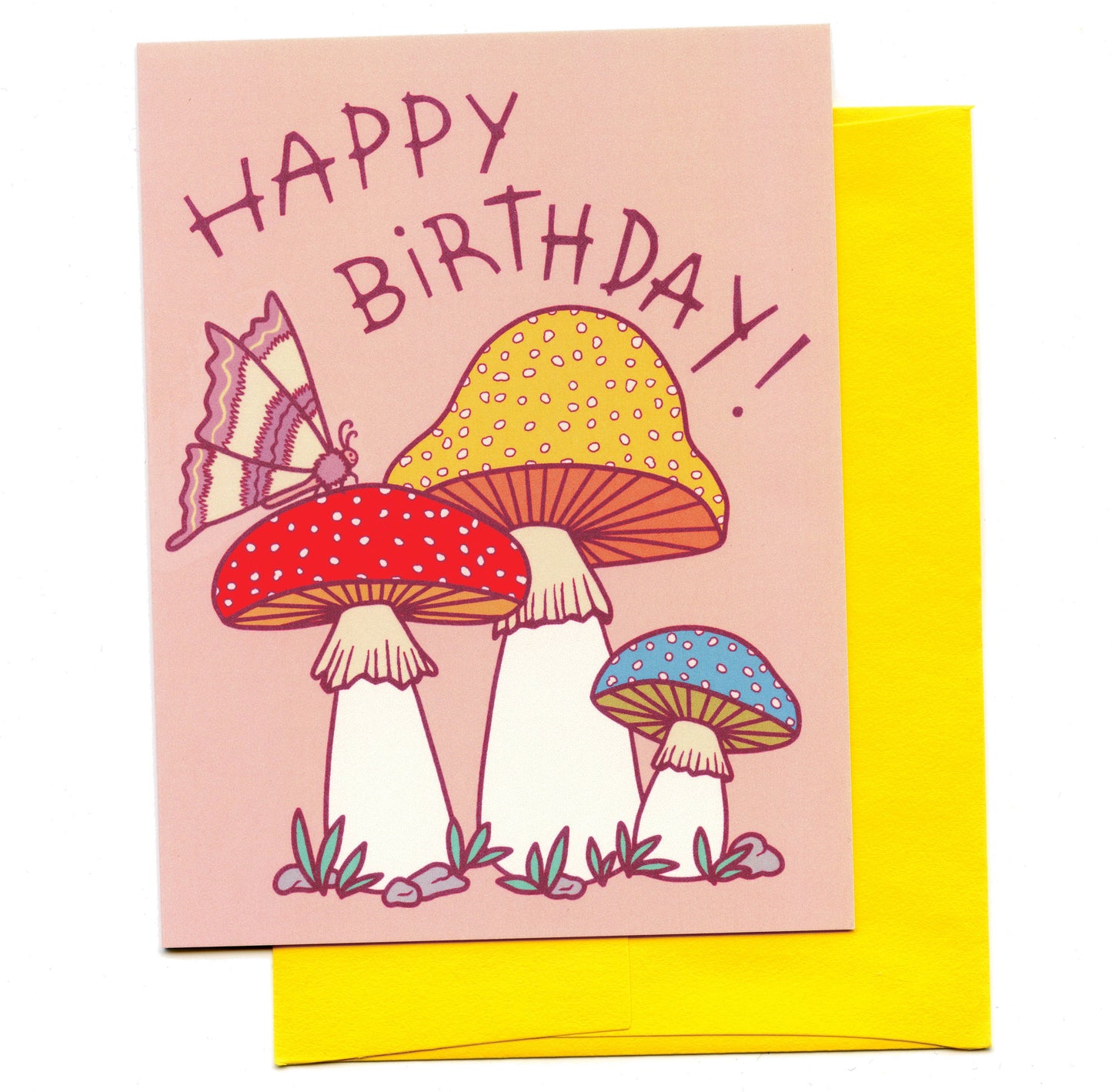 Toadstool Mushroom Birthday Card