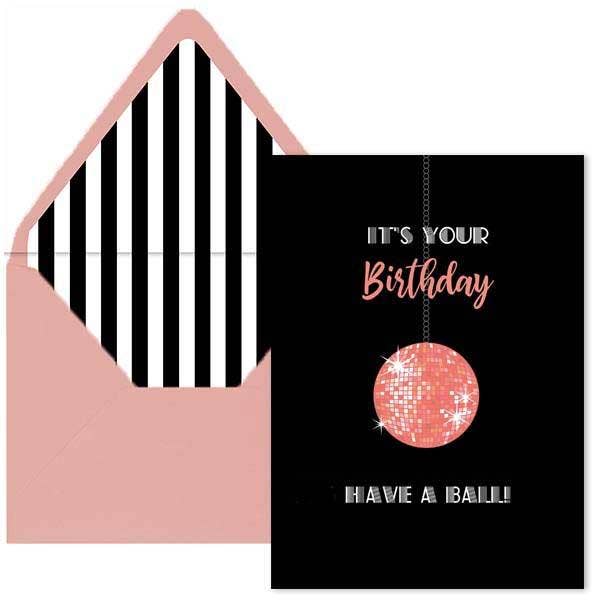 Disco Ball Birthday Card