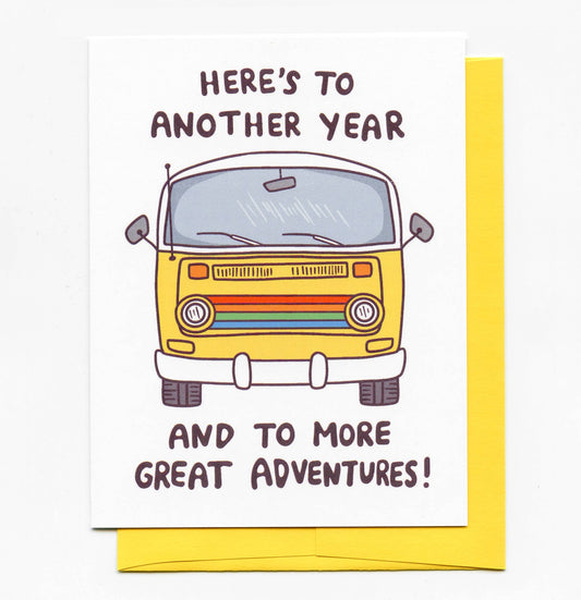 Hippie Van Birthday or Anniversary Card