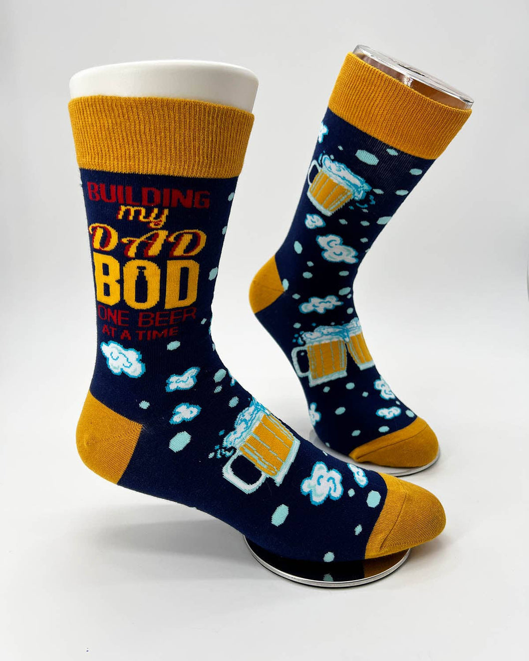 Building My Dad Bod One Beer At A Time Men's Crew Socks