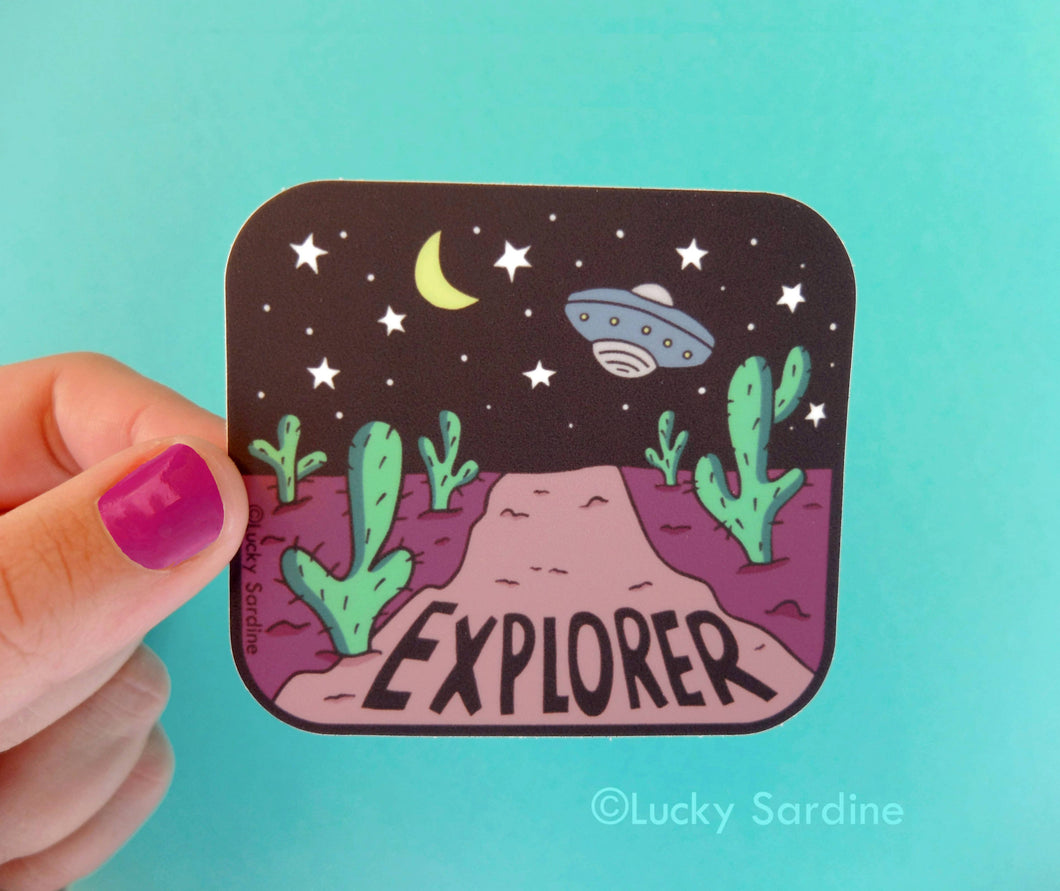 Desert, Spaceship Explorer Sticker