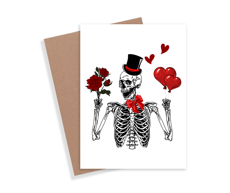 Skeleton Heart Card