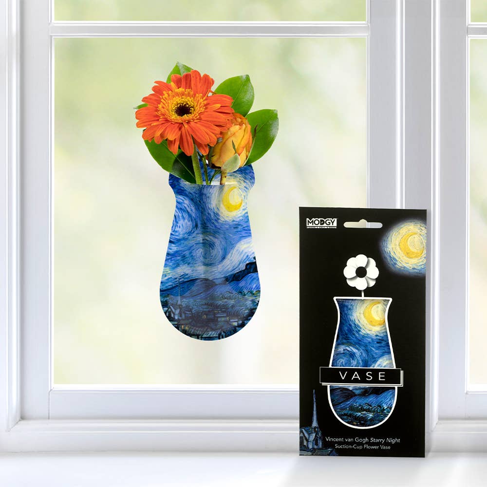 Suction Cup Vase - Van Gogh Starry Night
