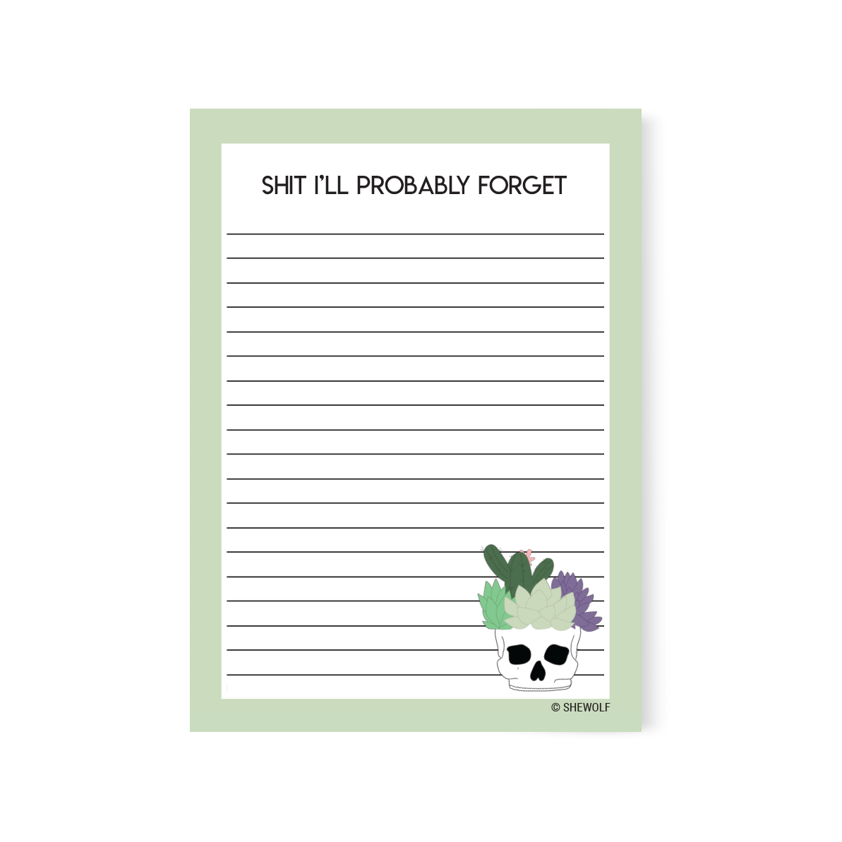 Shit I'll Forget Notepad