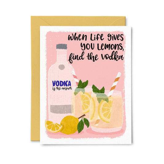 Vodka Lemonade Just Because Card