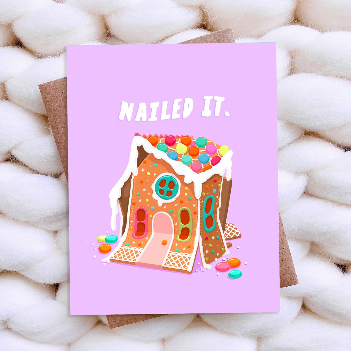 Funny Christmas Card Sarcastic Holiday Card - Nailed It