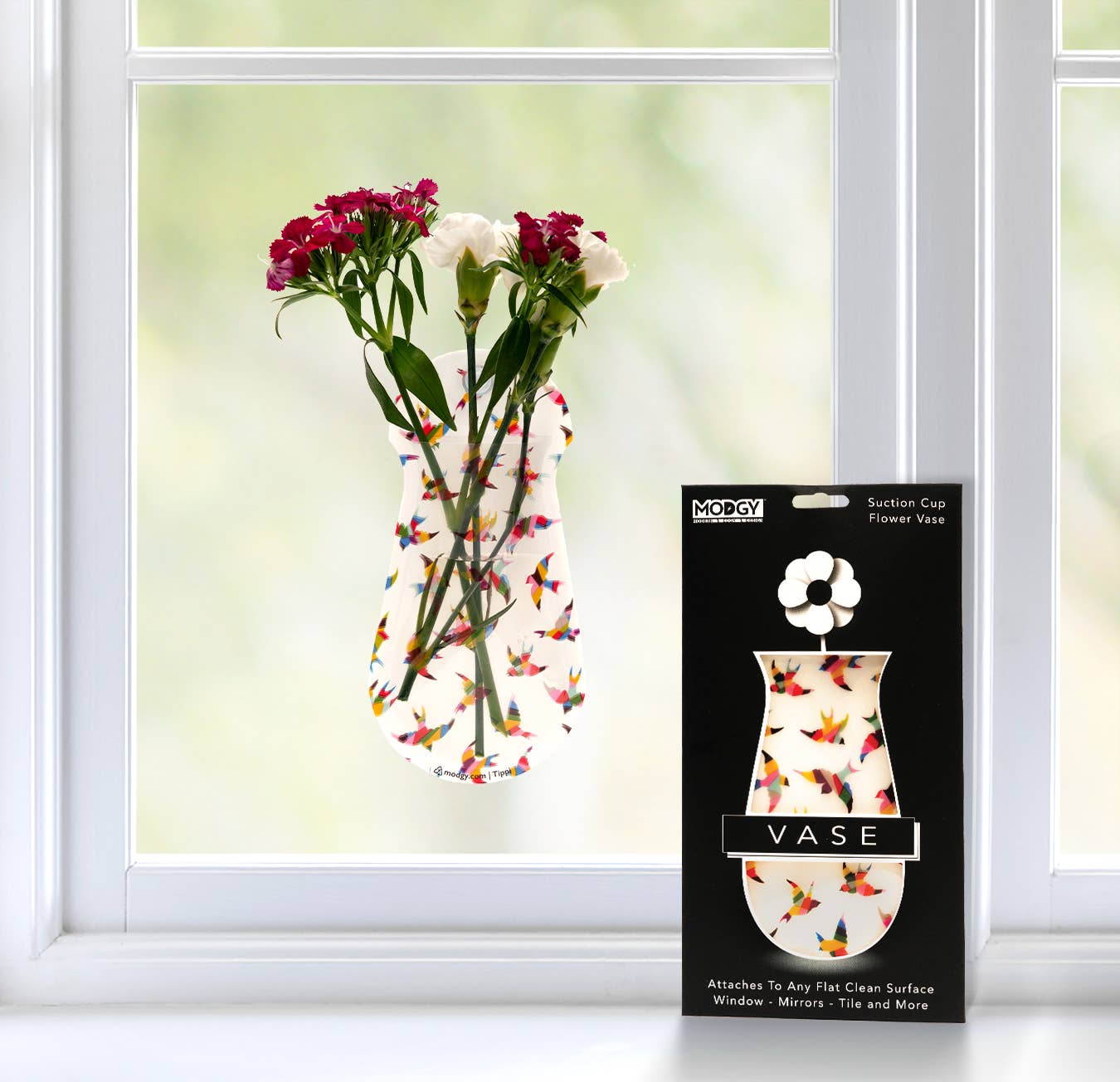 Suction Cup Vase - Birds