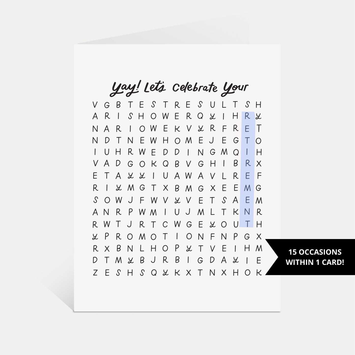 Let's Celebrate Wordsearch Card | Interactive Card Congrats