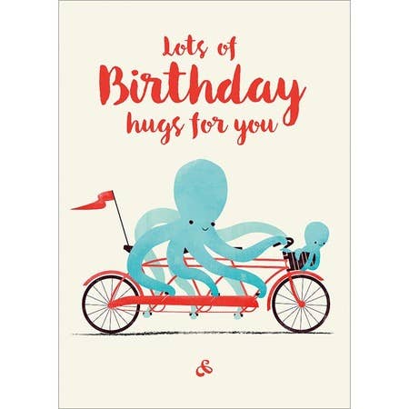 Octopus Hugs Greeting Card (6 Pack)