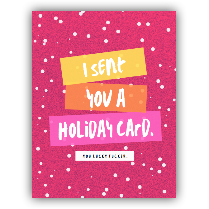 Lucky Fucker Holiday Card