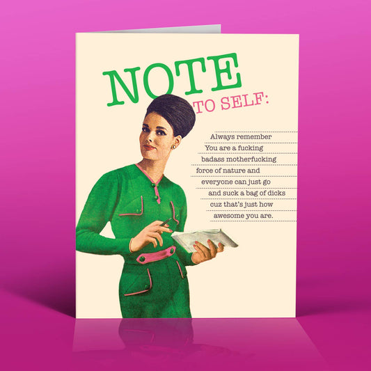 Note to Self Birthday Card