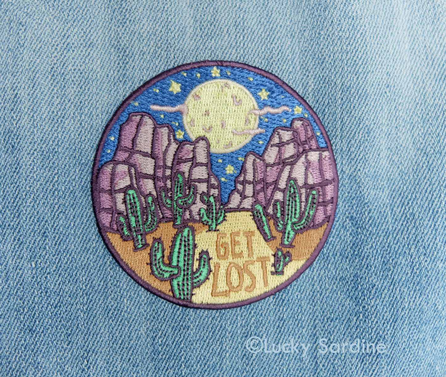 Desert Night, GET LOST Embroidered Patch