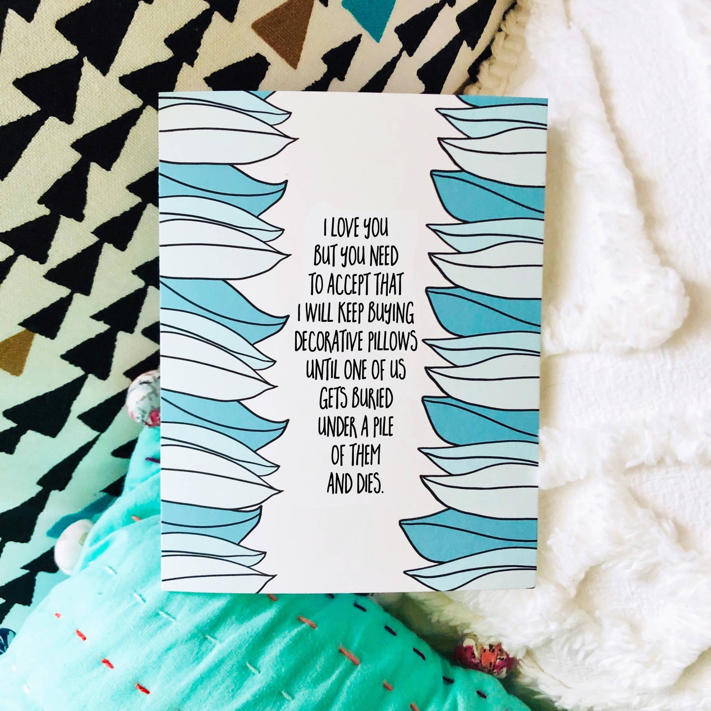 Decorative Pillows Love Card